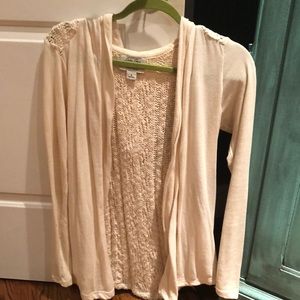 off-white hooded cardigan